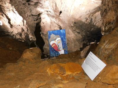 Obrazy doplnily popisky s texty nutícími k zamyšlení.