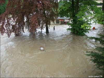 Povodně v Teplicích nad Bečvou, květen 2010