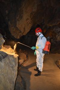 Očista skalních stěn. Foto Jakub Fibich