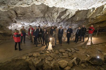 Zbrašovské aragonitové jeskyně poprvé v dějinách hostily prezidenta