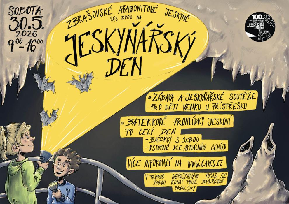 Jeskyňářský den ve Zbrašově v sobotu 30. 5. 2026